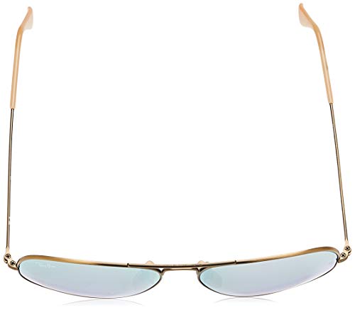 Ray-Ban Aviator Large Metal, Gafas de Sol Unisex Adulto, Multicolor (Demiglos Brushed Bronze & Lillac Mirrors Lens), 58