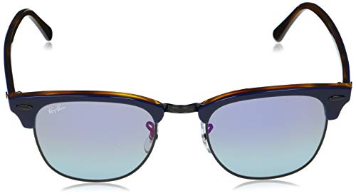 Ray-Ban Clubmaster Gafas, BLUE/BLUE VIOLET SHADED, 49 Unisex Adulto