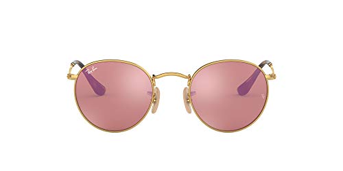 Ray-Ban Gafas de Sol ROUND METAL (50 mm), SHINY GOLD FRAME WITH COPPERFLASH LENS, 47/21/140