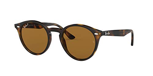 Ray Ban MOD. 2180 SUN, Gafas de Sol Unisex, Marrón (Shiny Dark Havana), 49 mm