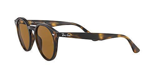 Ray Ban MOD. 2180 SUN, Gafas de Sol Unisex, Marrón (Shiny Dark Havana), 49 mm