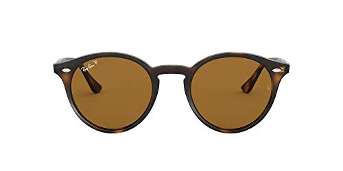 Ray Ban MOD. 2180 SUN, Gafas de Sol Unisex, Marrón (Shiny Dark Havana), 49 mm