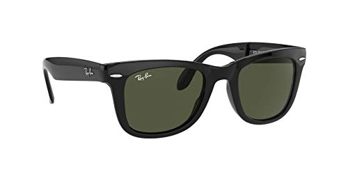 Ray-Ban Plegamiento del marco de 50 mm de la lente regular CAMINANTE Polarized serie Classic Negro lente polarizada verde clásico del G-15