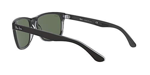 Ray-Ban Rb4181 Gafas de sol, Top Matte Black on Trasp Grey, 57 para Hombre