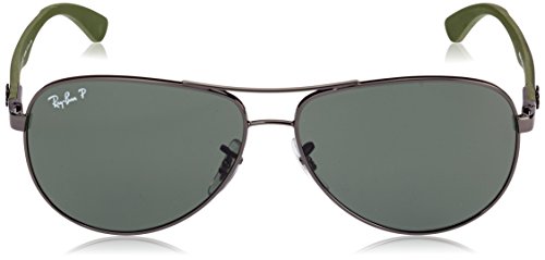 Ray-Ban Tech Aviator Sunglasses in Arista Gold Brown RB8313 001 51 61, Gun, 61 mm