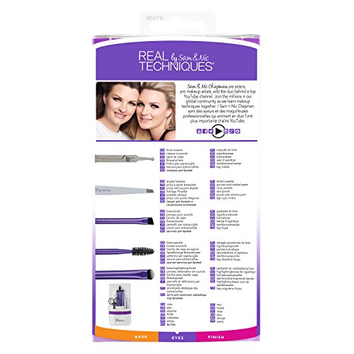 Real Techniques Brow Set - Kit de Brochas para Cejas, 180 g, Morado