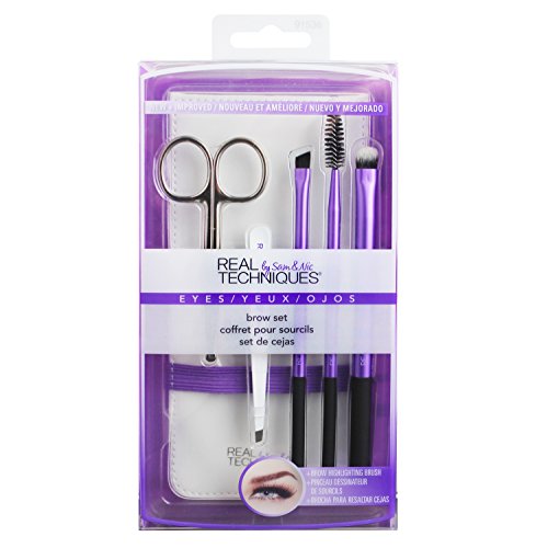 Real Techniques Brow Set - Kit de Brochas para Cejas, 180 g, Morado