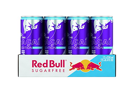 Red Bull, Bebida Energética, Acai, Sin Azúcar - 12 latas de 250 ml - Total: 3000 ml