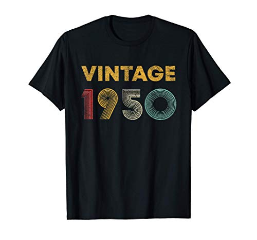 Regalo de cumpleaños 70 Vintage 1950 70 años Hombre Mujer Camiseta