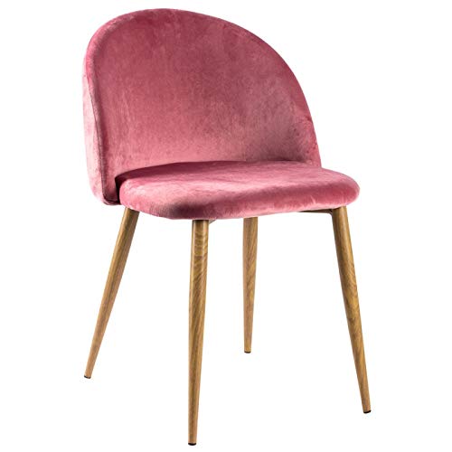 Regalos Miguel - Sillas Comedor - Silla Vint Terciopelo - Rosa - Envío Desde España