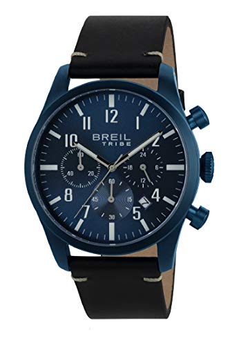 Reloj BREIL por Hombre Classic Elegance con Correa de Piel de Becerro, Movimiento Chrono Cuarzo