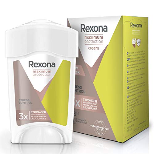 Rexona Maximum Protection Crema Antitranspirante Stress Control 45ml - Pack de 3