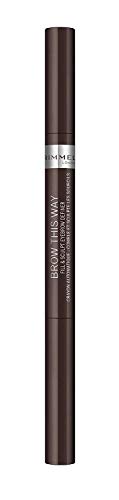 Rimmel London Brow This Way Fill & Sculpt Lápiz de Cejas Tono 3 Dark Brown - 10 gr