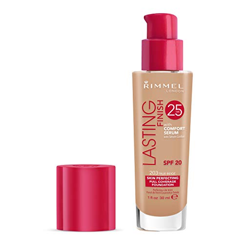 Rimmel London Lasting Finish Foundation 25H Base de Maquillaje Tono 203 True Beige - 30 ml