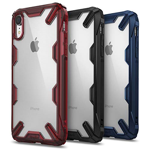 Ringke Fusion-X Compatible con Funda iPhone XR 6.1" Ergonómico Transparente [Defensa Provista Caída Militar] Firme PC Back TPU Bumper Resistente Impactos Cover para Apple iPhone XR (2018) - Black