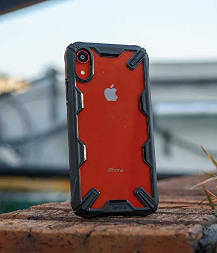 Ringke Fusion-X Compatible con Funda iPhone XR 6.1" Ergonómico Transparente [Defensa Provista Caída Militar] Firme PC Back TPU Bumper Resistente Impactos Cover para Apple iPhone XR (2018) - Black