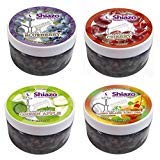 Rman – 4 x 100 g Shiazo sin nicotina – Dragón fruta, arándano, menta de uva, menta de limón – Granulado tabaco sustituto