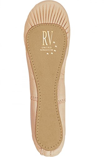 Roch Valley Zapatos de Ballet de Cuero con Suela Completa y Ajuste Ancho para Mujer, Mujer, NWSSLP1.5, Rosa pálido, 1,5