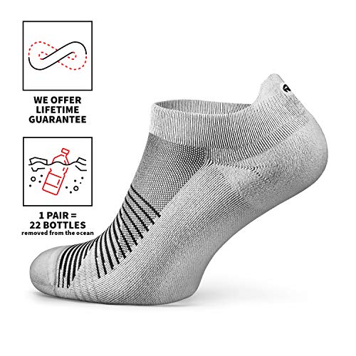 ROCKAY 20four7 Calcetines Atléticos para Hombres y Mujeres, Alcochonado de Performance, Corte al tobillo, 100% Reciclados, para Actividades Deportivas, Anti-Olor (1 Par)