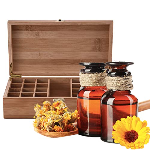 RoseFlower Caja de Almacenaje de Madera de Aceites Esenciales y Aromaterapia, 25 Botellas Aceite Contenedor Cubos de Almacenaje Organizadores para Perfumes, Fragancias, CosméTica, Joyas #1