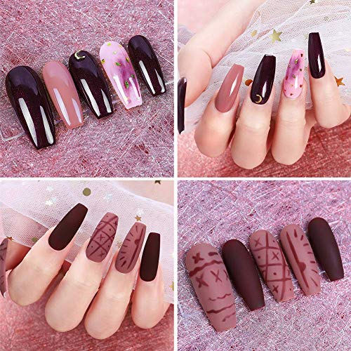 Saint-Acior 36W Secador de Uñas Lámpara LED/UV Profesional Maquillaje Uñas con Temporizador 12PCS Esmalte Semipermanente Soak off 8ml Top Coat Base Coat Kit de Manicura