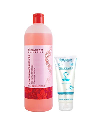 Salerm Pomegranate Champu 1000ml + Salerm21 Acondiconador Proteina de Seda 100ml