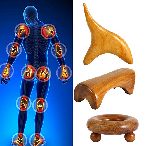 Salmue Masajeador de Madera 6 Estilos Vietnam Fragante Madera Cuerpo Reflexología del pie Acupuntura Masajeador tailandés Terapia de Rodillos(#6)