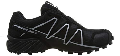 Salomon Speedcross 4 GTX, Zapatillas de Trail Running para Hombre, Negro (Black/Black/Silver Metallic-X), 42 EU