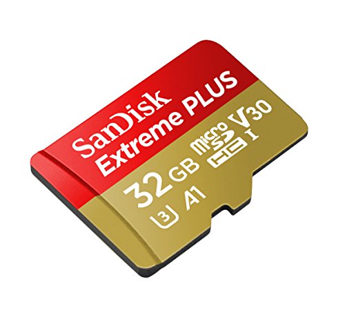 SanDisk Extreme Plus - Tarjeta de Memoria 32 GB microSDHC para Smartphone, tabletas y cámaras MIL + Adaptador SD, Velocidad de Lectura hasta 100 MB/s, Clase 10, U3, V30 y A1