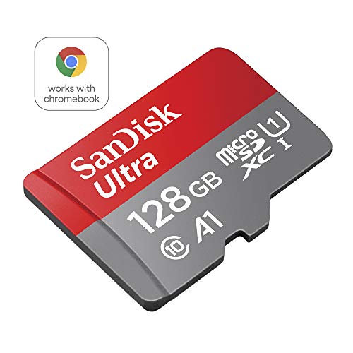 SanDisk Ultra Tarjeta de memoria microSDXC con adaptador SD, hasta 100 MB/s, rendimiento de apps A1, Clase 10, U1, 128 GB