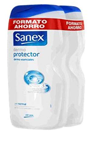 Sanex Dermo Protector, Gel de Ducha - Pack 2 uds x 600 ml