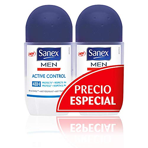 Sanex Men Active Control 48H Desodorante Roll On - 2 Unidades