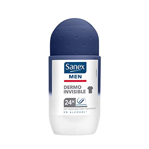 Sanex Men Dermo Invisible, Desodorante Roll On Hombre - 50 ml