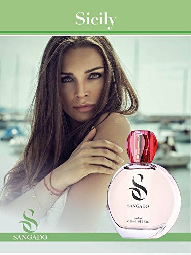 SANGADO Sicilia Perfume para Mujeres, Larga Duración de 8-10 horas, Olor Lujoso, Chipre Frutal, Francesas Finas, Extra Concentrado (Parfum), Spray de 60 ml, Un Gran Regalo Para Mujeres