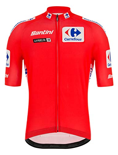 Santini La Vuelta 2019 - Camiseta de Manga Corta para Hombre, Hombre, RE9427519LV, Rojo, S