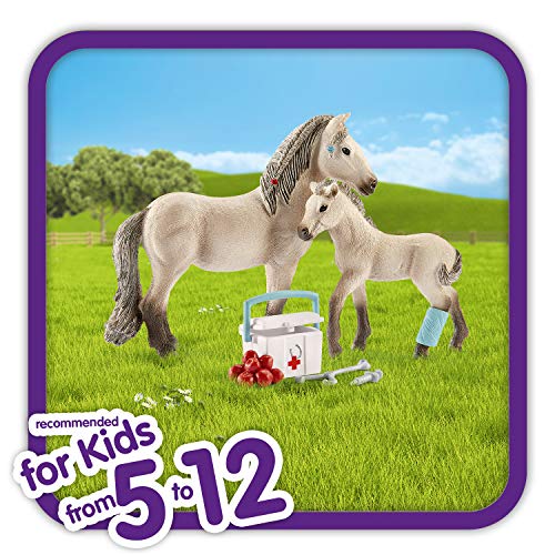 Schleich-42430 Set de Primeros Auxilios de Horse Club Hannah, Color Gris (42430)