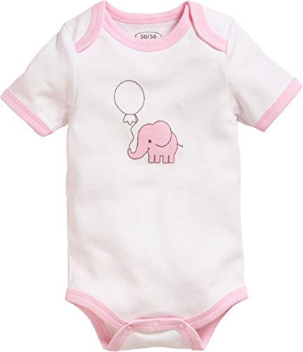 Schnizler Body 1/4-Arm Elefant Bodis de Manga Corta Pack de 10, Rosa (Rosa 14), 62 (Talla del fabricante: 62/68) para Bebés