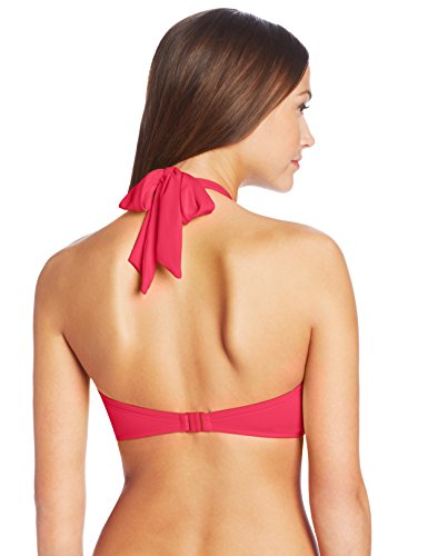 Seafolly Goddess - Parte Superior de Bikini para Mujer, Primavera/Verano, Parte Superior de Bikini con sujeción al Cuello, Mujer, Color Rojo Pimiento, tamaño 36