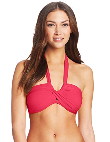 Seafolly Goddess - Parte Superior de Bikini para Mujer, Primavera/Verano, Parte Superior de Bikini con sujeción al Cuello, Mujer, Color Rojo Pimiento, tamaño 36