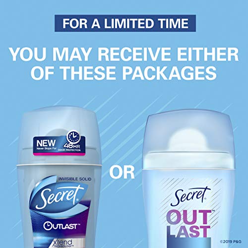 Secret Outlast Completely Clean Scent Women's Invisible Solid Antiperspirant & Deodorant 2.6 Oz by Secret