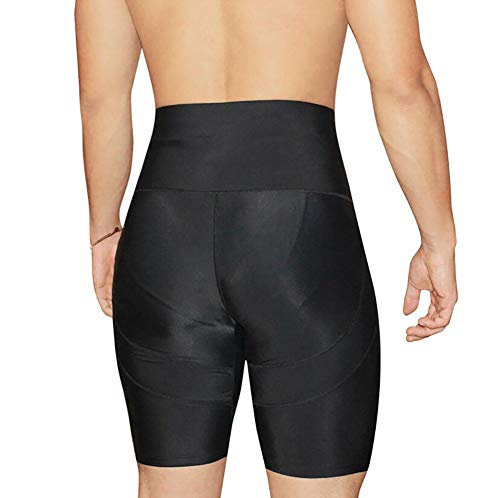 SHANGLY Hombres Shorts Fajas Butt Lifter Ropa Interior Cintura Alta Escultor de Cuerpo Anti-Curling Bragas de compresión,L