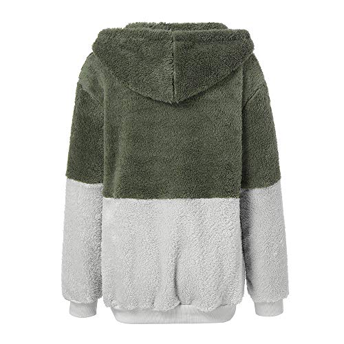 SHOBDW Liquidación Venta Mujer Sudadera con Capucha Suelta Tallas Grandes Jersey de Mujer Jersey otoño Invierno Manga Larga Remata Abrigo cálido (S, S-Verde)