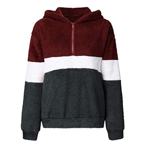 SHOBDW Liquidación Venta Mujer Sudadera con Capucha Suelta Tallas Grandes Jersey de Mujer Jersey otoño Invierno Manga Larga Remata Abrigo cálido (S, T-Gris)