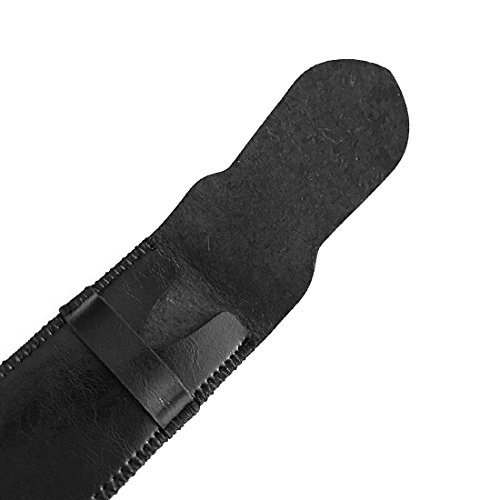 Shuxy Cuero Bolígrafo Caso Poseedor Hecho a mano Estuche para pluma estilográfica Estuche protector para Apple Pencil, Bolígrafo, Stylus Touch Pen - Paquete de 2 (Negro y Marrón)