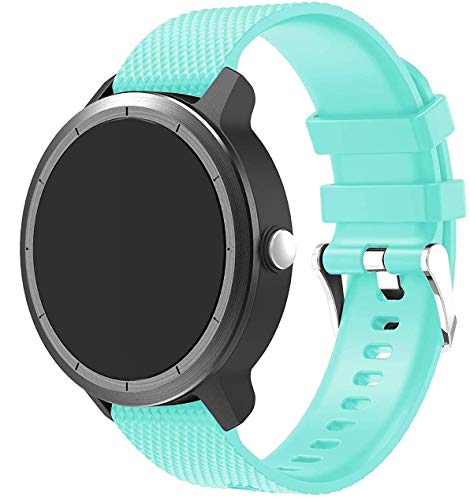 Simpleas Correa de Reloj Compatible con Amazfit Pace/Stratos/GTR 47mm, Impermeable Reemplazo Correas Reloj Silicona Banda (22mm, Menta Verde)