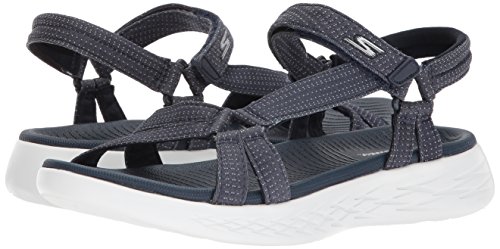 Skechers On The Go 600 15316-nvy, Sandalias Deportivas para Mujer, Azul (Navy 15316/Nvy), 37 EU