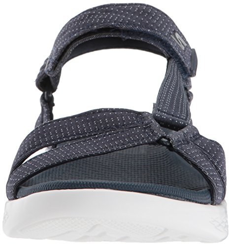 Skechers On The Go 600 15316-nvy, Sandalias Deportivas para Mujer, Azul (Navy 15316/Nvy), 37 EU