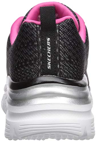 Skechers Women's Fashion Fit-Bold Boundaries Trainers, Black (Black/Hot Pink Bkhp), 4 UK (37 EU)