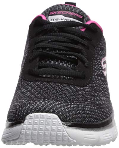 Skechers Women's Fashion Fit-Bold Boundaries Trainers, Black (Black/Hot Pink Bkhp), 4 UK (37 EU)