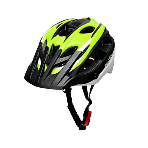 SkullCap® Casco Bicicleta Adulto Montaña MTB - Hombre e Mujer, M (55-58 cm), Color: Neon Verde/Amarillo Oscuro